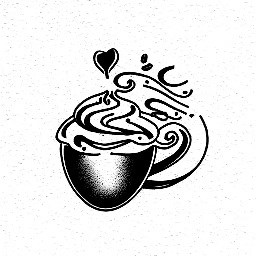 coffee wine pasta cats icecream  tattoo design idea