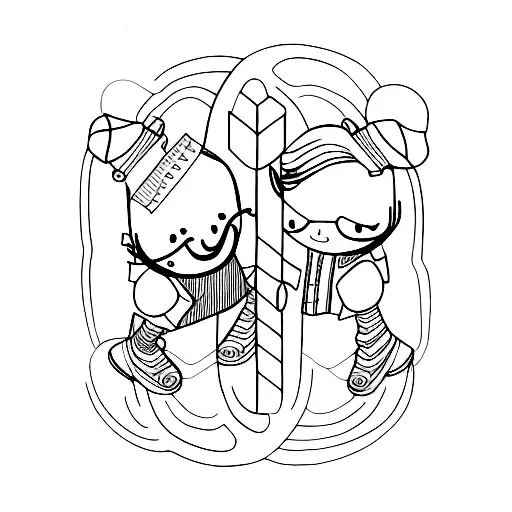 3 Siblings tattoo design idea