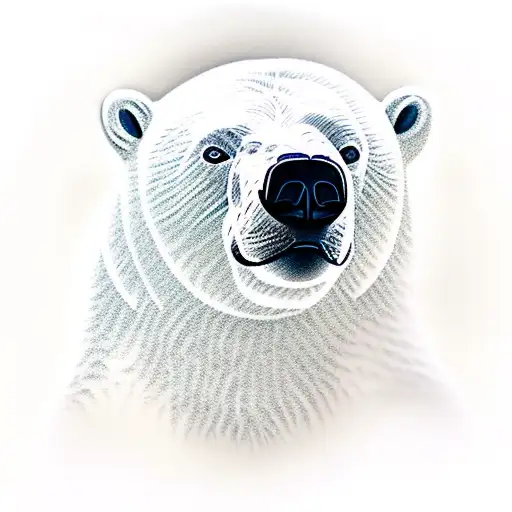 polar bear tattoo design idea