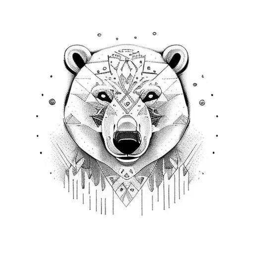 polar bear tattoo design idea