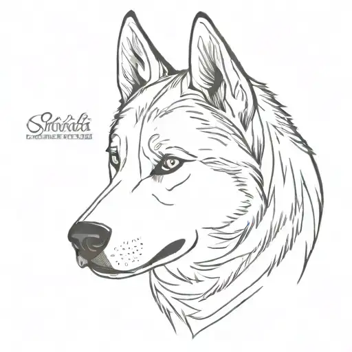 memorial tattoo for my Siberian husky   tattoo design idea