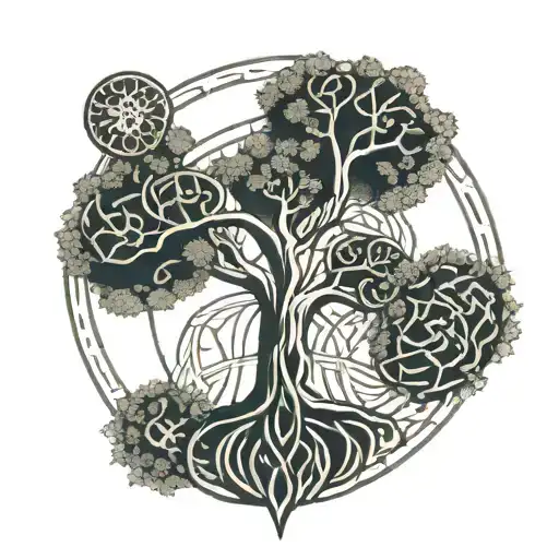 celtic tree of life tattoo design idea