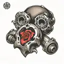 brass knuckles tattoo design idea