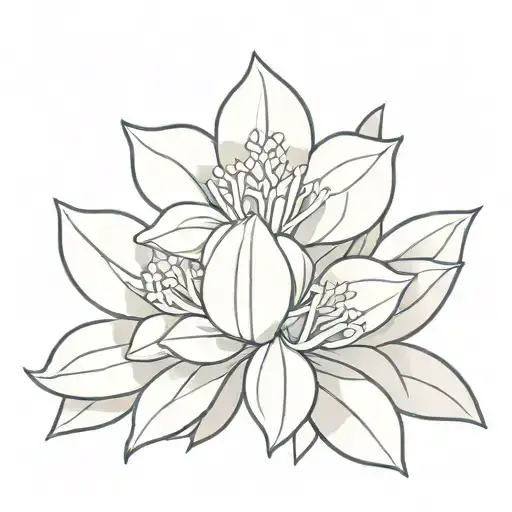Full Sun in the background and hyacinth flower tattoo design idea