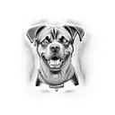 Mad dog Rottweiler  tattoo design idea