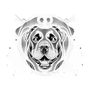 Mad dog Rottweiler  tattoo design idea