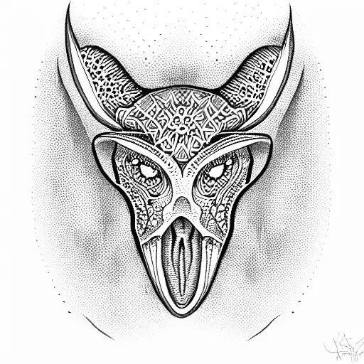 jaw tattoo design idea