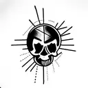 skull tattoo design idea