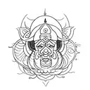 hinduísmo símbolo Oum (OM)  tattoo design idea