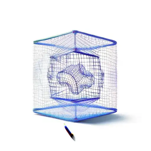 a cube-shaped cage with cloud bars instead of metal bars tattoo design idea
