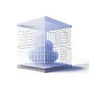 a cube-shaped cage with cloud bars instead of metal bars tattoo design idea