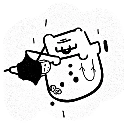 B.M.O from adventure time cooking tattoo design idea