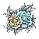 rosa tattoo design idea