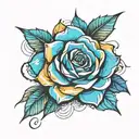 rosa tattoo design idea