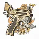 Gun m16 tattoo design idea