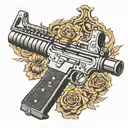 Gun m16 tattoo design idea