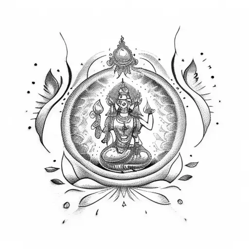Show me tattoo ideas for Hindu goddess Lakshmi, saraswathi, Durga and Parvathi  tattoo design idea