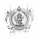 Show me tattoo ideas for Hindu goddess Lakshmi, saraswathi, Durga and Parvathi  tattoo design idea