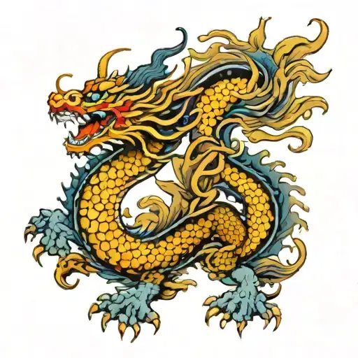 korean dragon tattoo design idea
