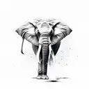 Elephant tattoo design idea