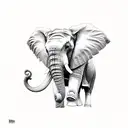 Elephant tattoo design idea