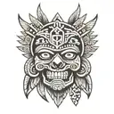 aztec leg tattoo tattoo design idea