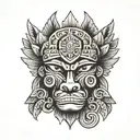 aztec leg tattoo tattoo design idea