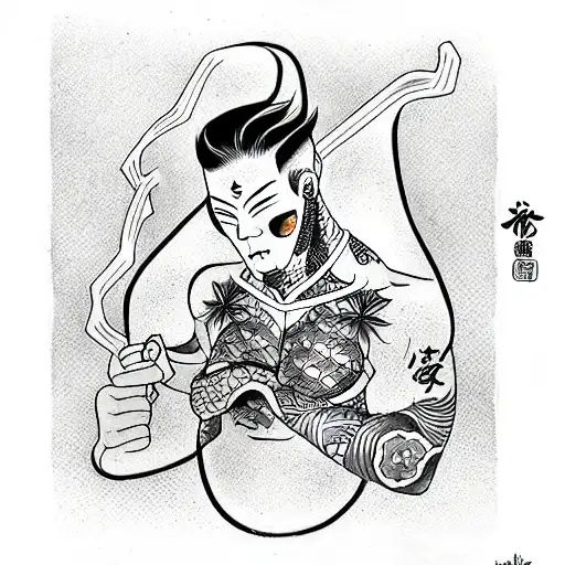 banana Man superhero  tattoo design idea