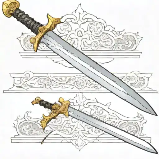 long sword tattoo design idea