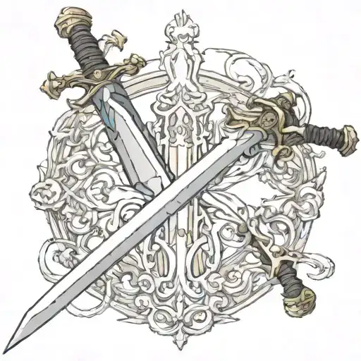 long sword tattoo design idea