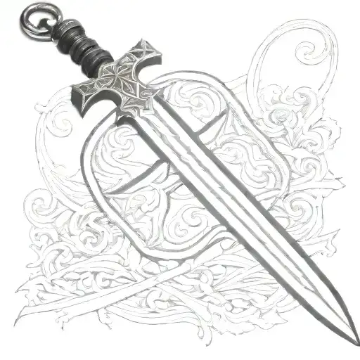 shield templar cross tattoo design idea