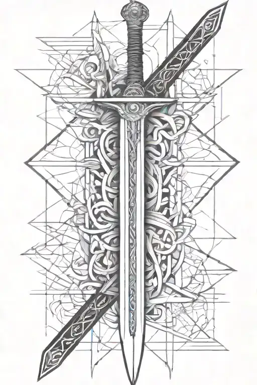 long sword tattoo design idea