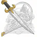 long sword tattoo design idea