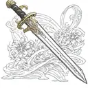 long sword tattoo design idea