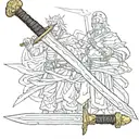 long sword tattoo design idea