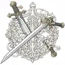 long sword tattoo design idea