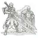 long sword tattoo design idea