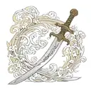 long sword tattoo design idea