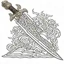 long sword tattoo design idea