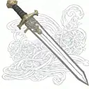 long sword tattoo design idea