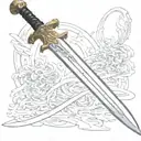 long sword tattoo design idea