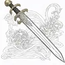 long sword tattoo design idea