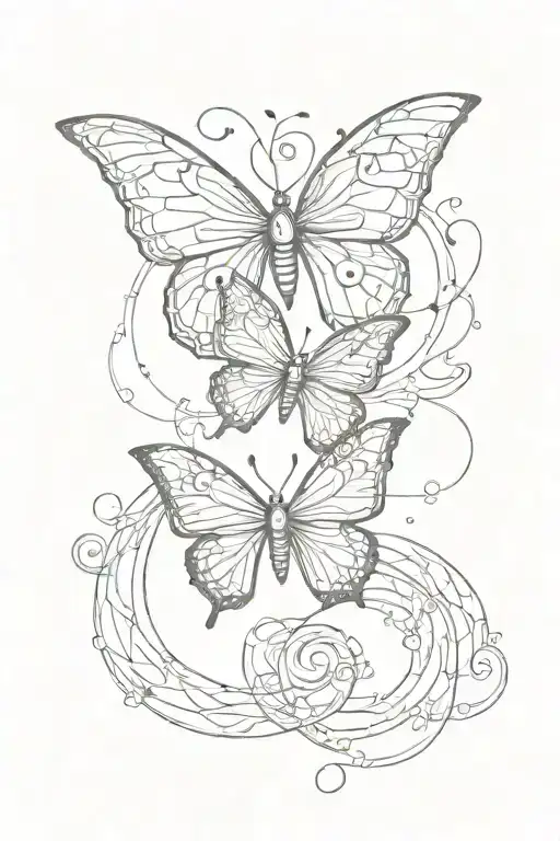 butterfly with infinity symbol tattoo design idea