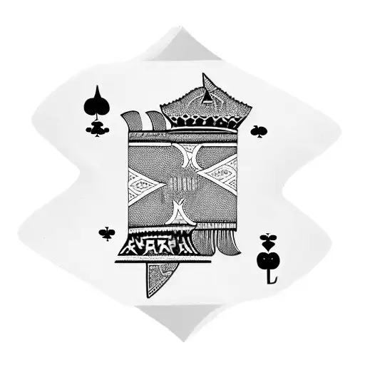 King of playing card tattoo design idea