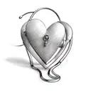 Sketch-style stethoscope intertwined with a heart tattoo design idea