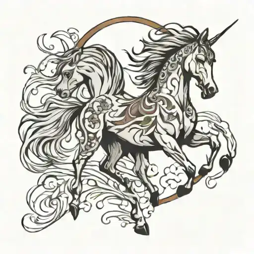wild horses couldn't drag me away tattoo design idea