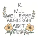 we'll be alright text in Harry Styles' handwriting with some flowers around it tattoo design idea