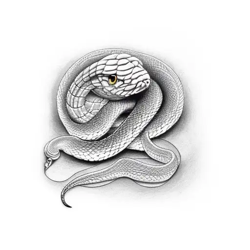 Snake and crow tattoo design idea