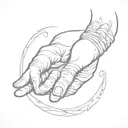 God and hardwork  tattoo design idea