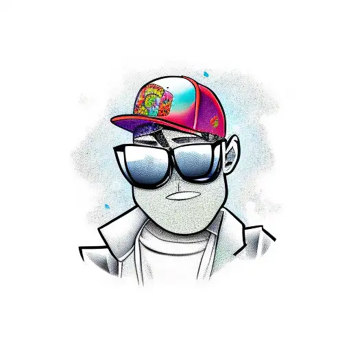 gangsta cartoon tattoo design idea